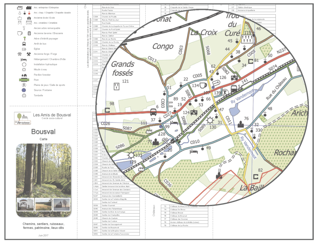 Carte de Bousval (edition 2017)