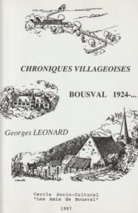 Couverture du livre "Chroniques villageoises, Bousval 1924 à ... " de Georges Léonard