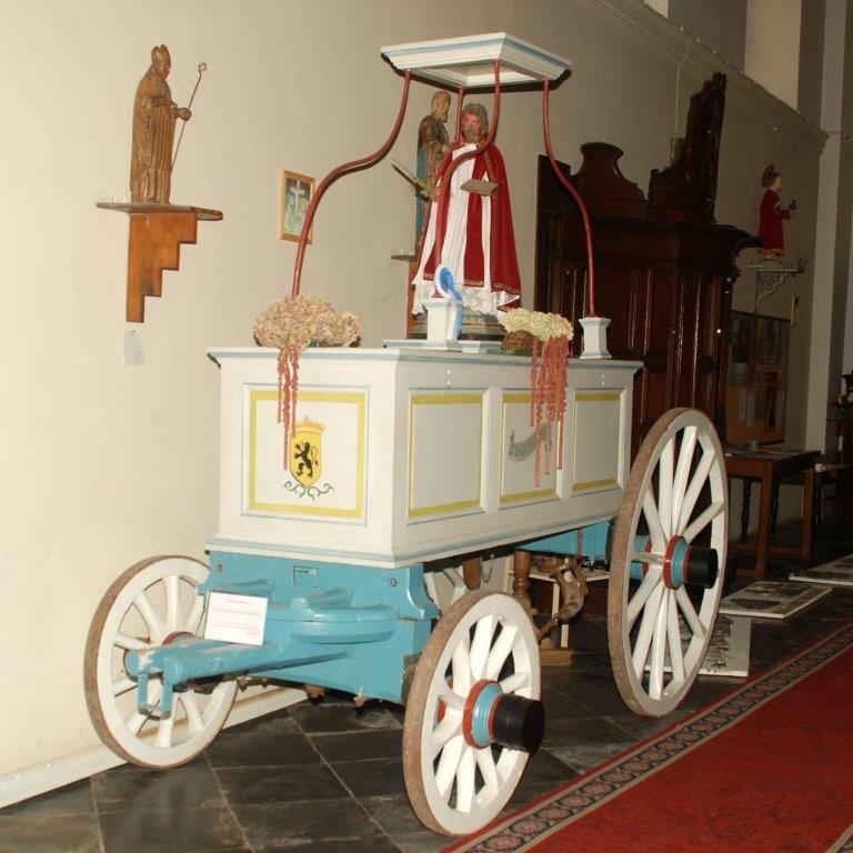 Char St Barthélemy, datant du XVIIe siècle, dans l'église de Bousval