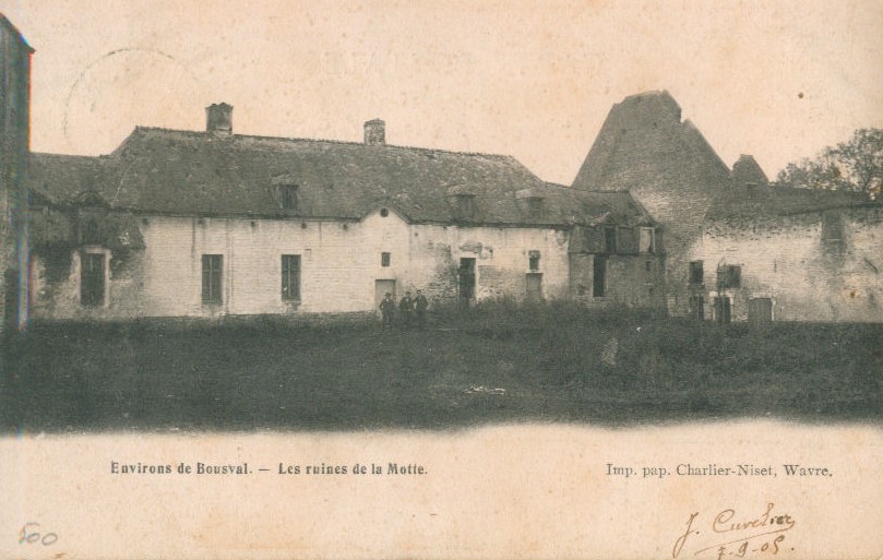 Château de la Motte en ruine (carte postée en 1905)