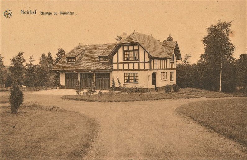 Carte postale ancienne des garages de la villa Neyrhain à Noirhat