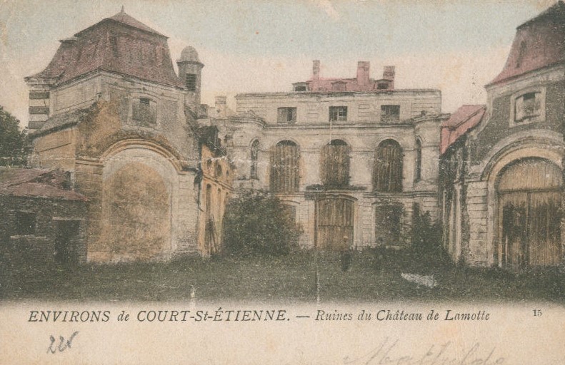 Ruines du château de la Motte (carte non datée)