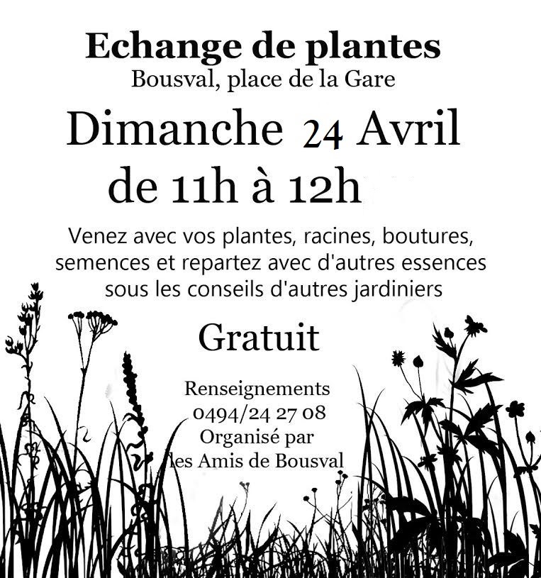 Affiche Don et échange de plantes printemps 2022