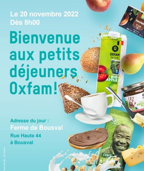 Affiche du petit dejeuner OXFAM 20 11 2022