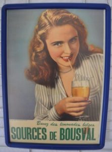Expo 2022 - affiche publicitaire ancienne prônant les Sources de Bousval