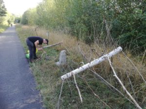 Land Art 2022 Frédérick Raysz en pleine création