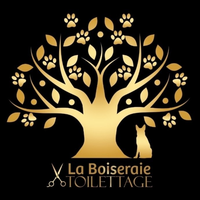 logo du toilettage pour chien "la boiseraie"